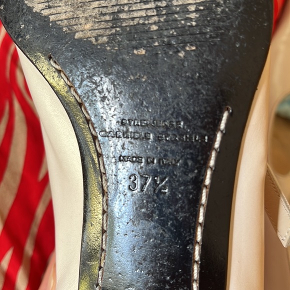 Vintage Gabrielle Strehle white leather flats 37.5 Made in Italy. 1990s - Picture 6 of 6